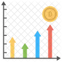 Gráfico de bitcoins  Icono