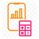 Gráfico de cálculo en línea  Icono