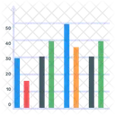 Grafico De Barras Grafico De Barras Grafico De Colunas Ícone