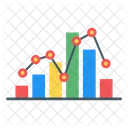 Grafico De Barras Grafico De Barras Grafico De Colunas Ícone