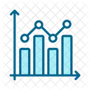 Grafico Combinado Desempenho De Vendas Relatorio Economico Ícone
