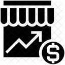 Grafico De Comercio De Mercado Grafico De Crescimento De Mercado Grafico De Crescimento Ícone