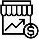 Grafico De Comercio De Mercado Grafico De Crescimento De Mercado Grafico De Crescimento Ícone