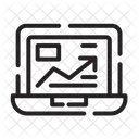 Gráfico de comercio en línea  Icono