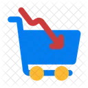 Gráfico de compras para baixo  Icon