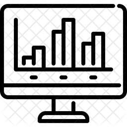 Gráfico de computador  Ícone