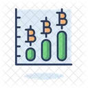 Grafico De Crecimiento De Bitcoin Grafico De Crecimiento Grafico De Aumento Icono