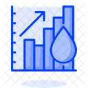 Gráfico de crecimiento del petróleo  Icono