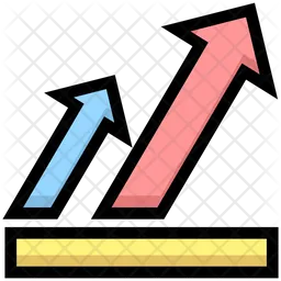 Gráfico de crecimiento empresarial  Icono