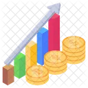 Crecimiento Empresarial Grafico De Crecimiento Financiero Crecimiento De Datos Icono