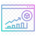 Gráfico de crecimiento de nft  Icono