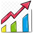 Grafico De Crescimento Analise De Negocios Apresentacao Grafica Ícone