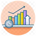 Grafico De Crescimento Grafico De Aumento Crescimento De Vendas Ícone