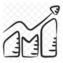 Grafico De Crescimento Analise De Negocios Crescimento De Negocios Ícone