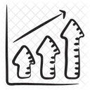 Grafico De Crescimento Analise De Negocios Crescimento De Negocios Ícone