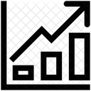 Barras Crescimento Seta Ícone