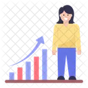 Crescimento Do Negocio Grafico De Crescimento Grafico De Negocios Ícone