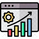 Grafico De Barras Grafico De Crescimento Relatorio De Negocios Ícone