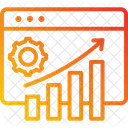 Grafico De Barras Grafico De Crescimento Relatorio De Negocios Ícone