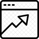 Crescimento Grafico Online Ícone