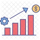 Grafico De Crescimento Crescimento Operacoes Comerciais Ícone