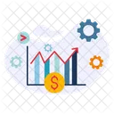 Mercado De Acoes Grafico Analise Ícone