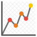 Gráfico de crescimento de linha  Ícone