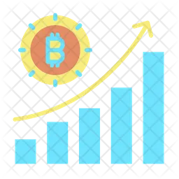 Gráfico de crescimento do bitcoin  Ícone