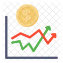 Grafico De Crescimento Financeiro Grafico Financeiro Analise Financeira Ícone