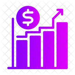 Gráfico de crescimento financeiro  Ícone