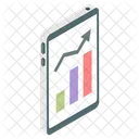 Gráfico de crescimento móvel  Ícone