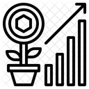 Gráfico de crescimento nft  Ícone