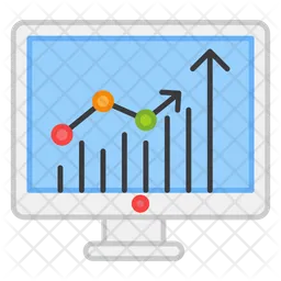 Gráfico de crescimento on-line  Ícone