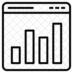Gráfico de crescimento on-line  Ícone