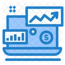 Gráfico de crescimento on-line  Ícone