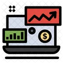 Gráfico de crescimento on-line  Ícone