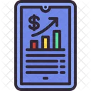 Gráfico de crescimento on-line  Ícone