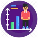 Crescimento Do Homem Crescimento Pessoal Grafico De Crescimento Ícone