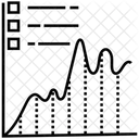 Grafico De Curva Grafico De Montanha Grafico De Distribuicao Ícone