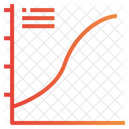 Gráfico de curva  Ícone