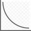 Gráfico de curva  Ícone