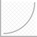 Gráfico de curva  Ícone