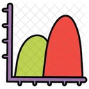 Grafico De Curva Grafico De Parabola Grafico De Distribuicao Ícone