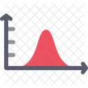 Gráfico de curva  Ícone