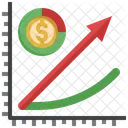 Gráfico de custos e receitas  Ícone