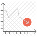Gráfico de declínio  Ícone