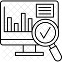 Grafico De Desempenho Diagnostico Verificado Ícone