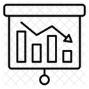 Grafico De Diminuicao Modelo De Previsao Dados Estatisticos Ícone