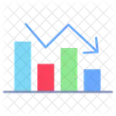 Gráfico de diminuição  Ícone