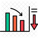 Gráfico de diminuição  Ícone